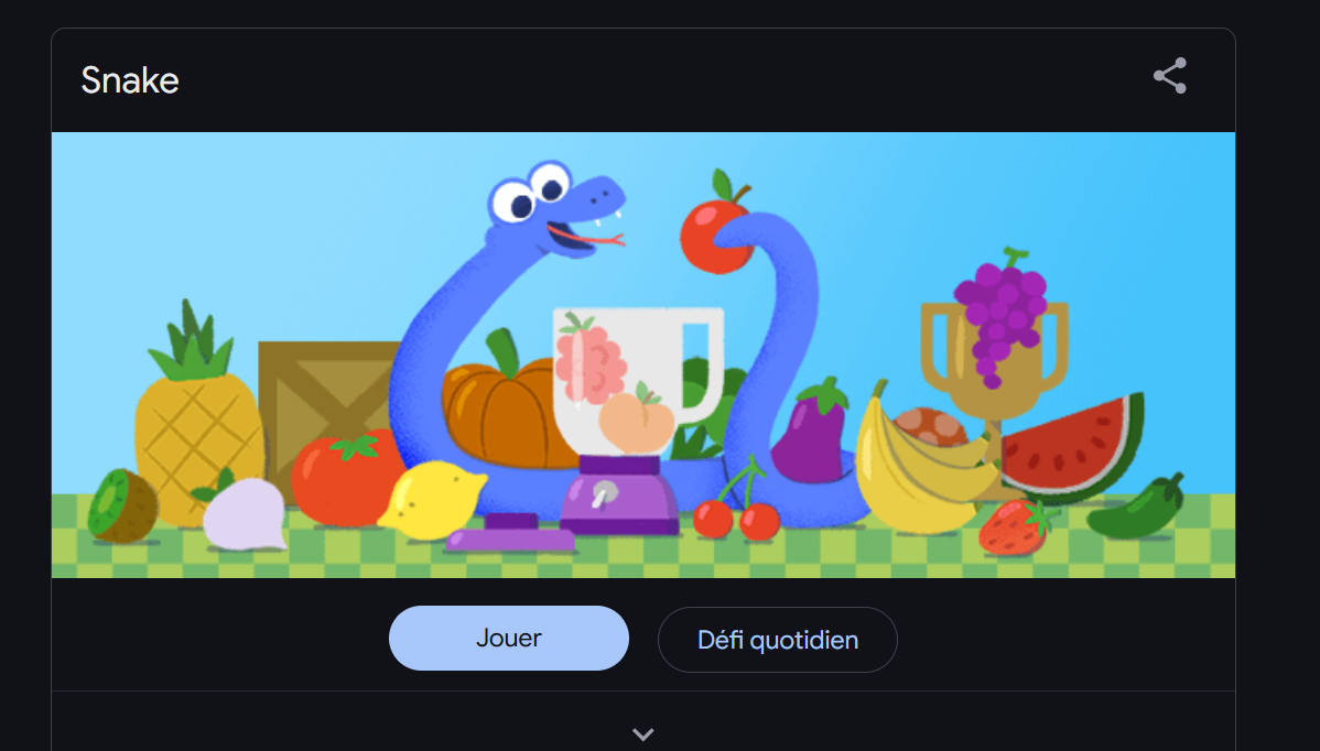 Jeu Google sur l'année du serpent