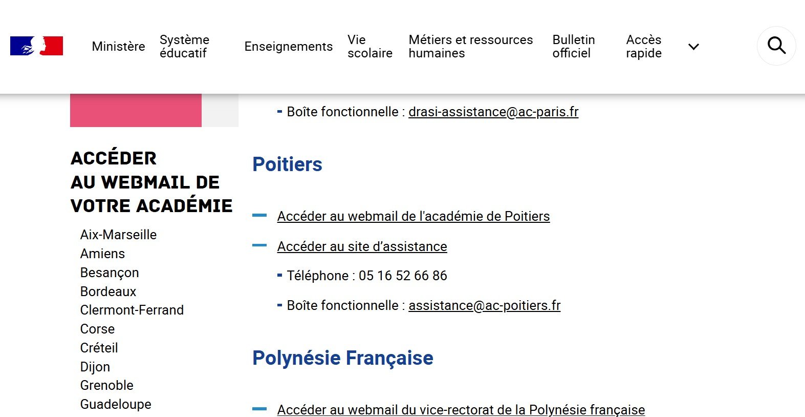 Webmail Poitiers
