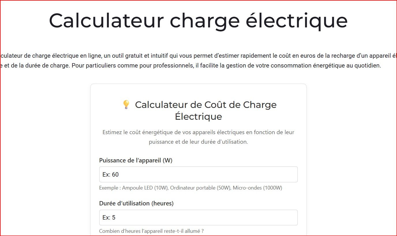 Calculateur de charge guidelec.com