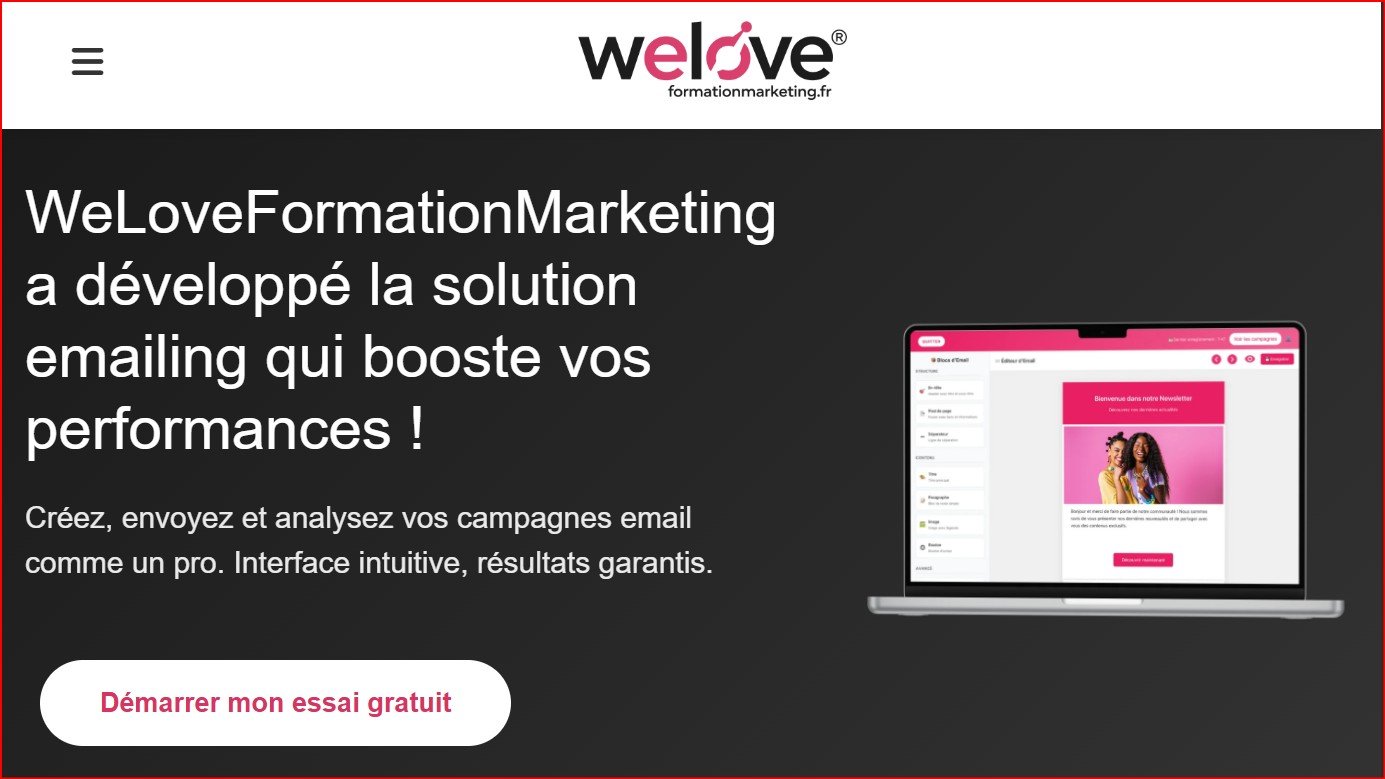 Outil emailing weloveformationmarketing.fr