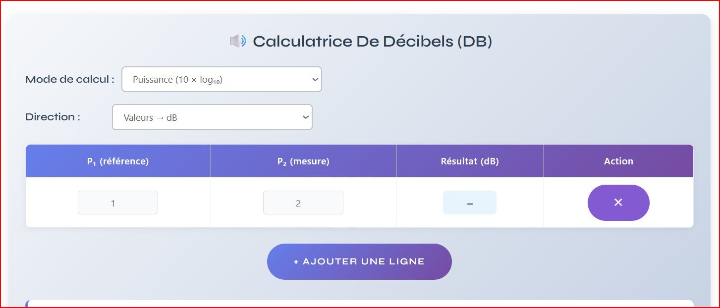 calculatrice de décibels oscarmusic.com